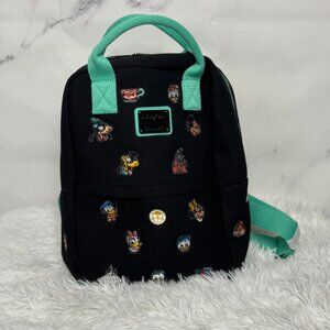 Disney Parks Mickey And Friends Castle Loungefly Canvas Backpack